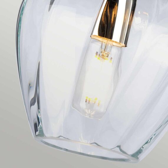 Пендел Tiber 1xE27 Polished Nickel Clear Glass Elstead Lighting TIBER-P-CLEAR | Osvetlenieto.bg