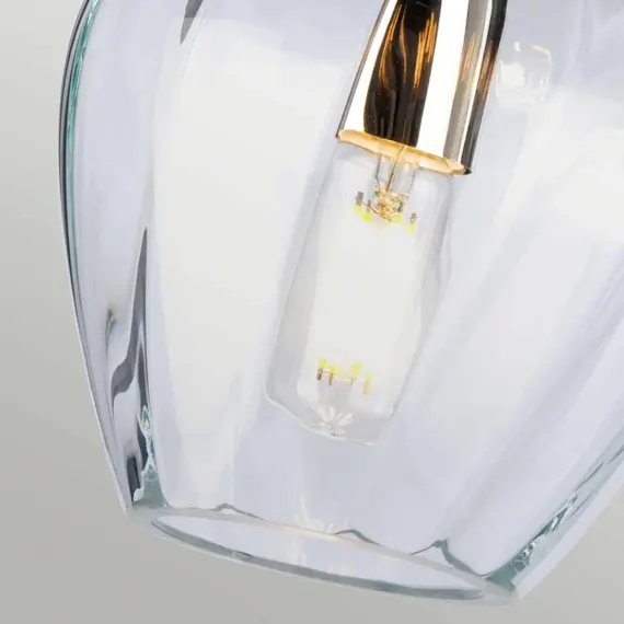 Пендел Tiber 1xE27 Polished Nickel Clear Glass Elstead Lighting TIBER-P-CLEAR | Osvetlenieto.bg