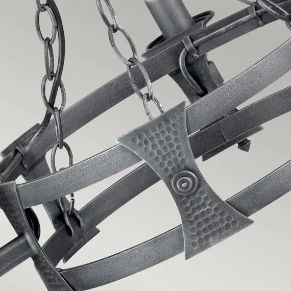 Полилей Saxon 3xE14 Black Silver Patina Elstead Lighting SAX3-BLK-SIL | Osvetlenieto.bg