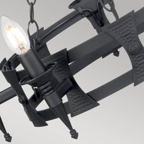 Полилей Saxon 5xE14 Black Elstead Lighting SAX5-BLK | Osvetlenieto.bg