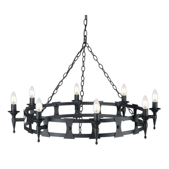 Полилей Saxon 8xE14 Black Elstead Lighting SAX8-BLK | Osvetlenieto.bg