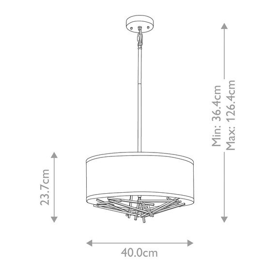 Полилей Taiko 3xE27 Olde Bronze Elstead Lighting TAIKO-3P | Osvetlenieto.bg