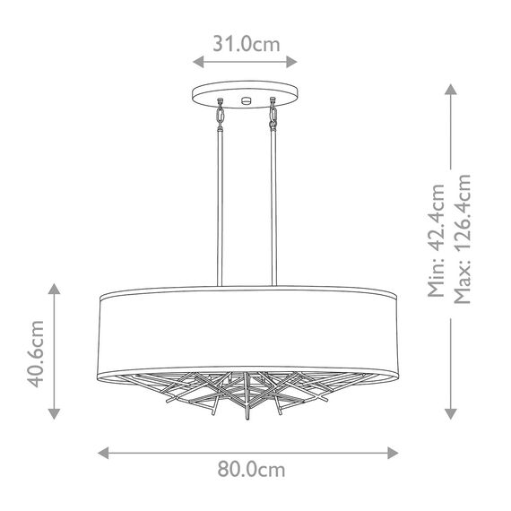 Полилей Taiko 5xE27 Island Olde Bronze Elstead Lighting TAIKO5-ISLE | Osvetlenieto.bg