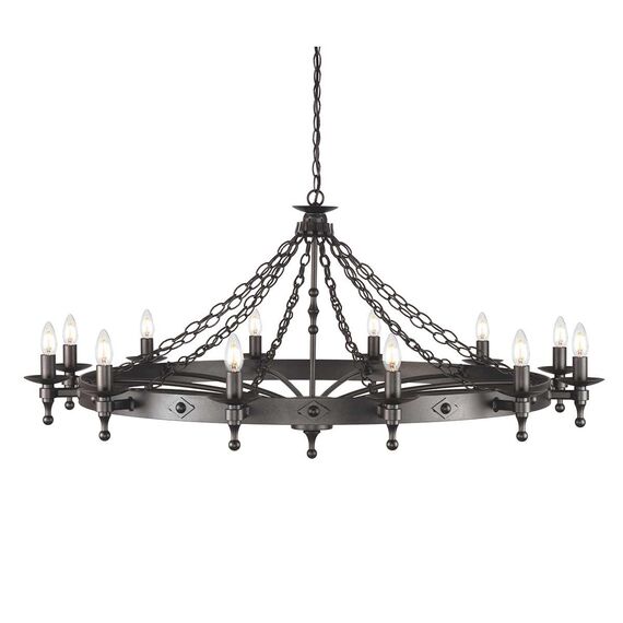 Полилей Warwick 12xE14 Graphite Black Elstead Lighting WR12-GRAPHITE | Osvetlenieto.bg