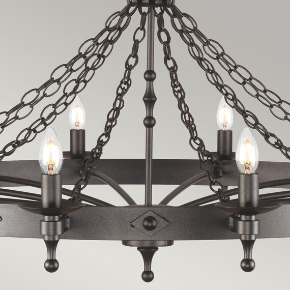 Полилей Warwick 12xE14 Graphite Black Elstead Lighting WR12-GRAPHITE | Osvetlenieto.bg