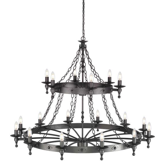 Полилей Warwick 18xE14 Graphite Black Elstead Lighting WR18-GRAPHITE | Osvetlenieto.bg