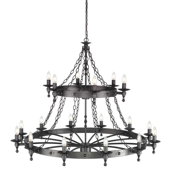 Полилей Warwick 18xE14 Graphite Black Elstead Lighting WR18-GRAPHITE | Osvetlenieto.bg