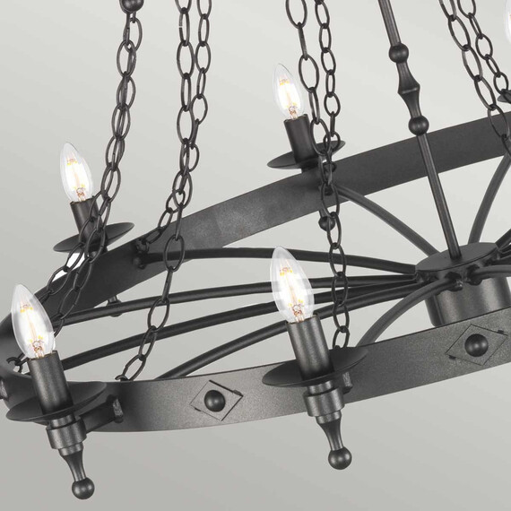 Полилей Warwick 18xE14 Graphite Black Elstead Lighting WR18-GRAPHITE | Osvetlenieto.bg