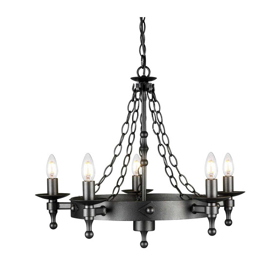 Полилей Warwick 5xE14 Graphite Black Elstead Lighting WR5-GRAPHITE | Osvetlenieto.bg