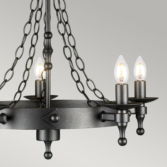 Полилей Warwick 5xE14 Graphite Black Elstead Lighting WR5-GRAPHITE | Osvetlenieto.bg