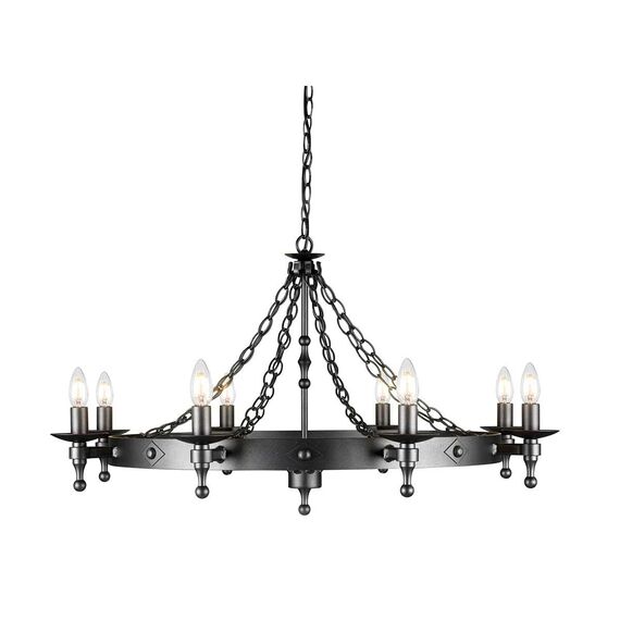 Полилей Warwick 8xE14 Graphite Black Elstead Lighting WR8-GRAPHITE | Osvetlenieto.bg