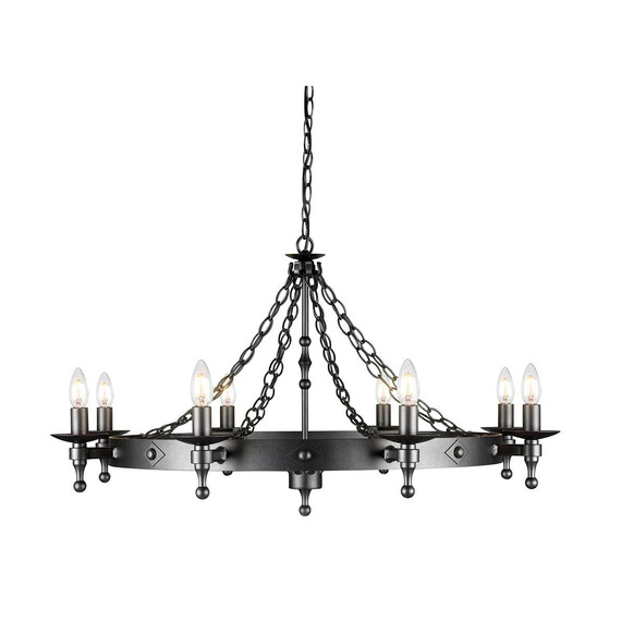 Полилей Warwick 8xE14 Graphite Black Elstead Lighting WR8-GRAPHITE | Osvetlenieto.bg