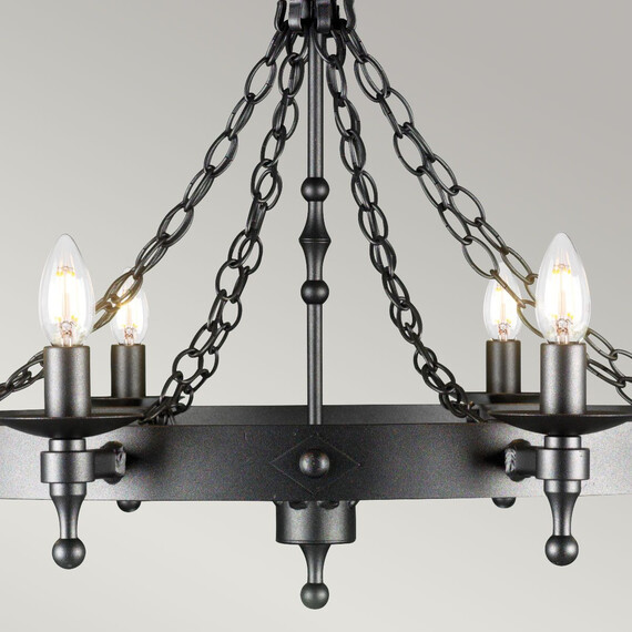 Полилей Warwick 8xE14 Graphite Black Elstead Lighting WR8-GRAPHITE | Osvetlenieto.bg