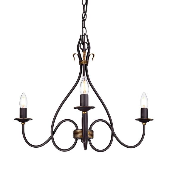 Полилей Windermere 3xE14 Rust Gold Elstead Lighting WM3 | Osvetlenieto.bg
