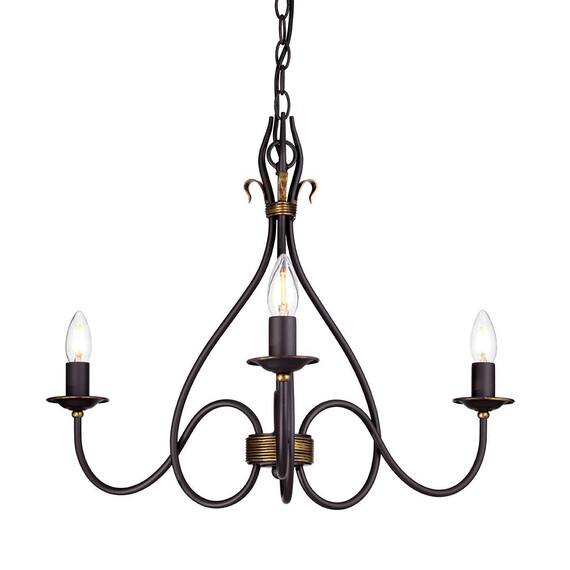 Полилей Windermere 3xE14 Rust Gold Elstead Lighting WM3 | Osvetlenieto.bg