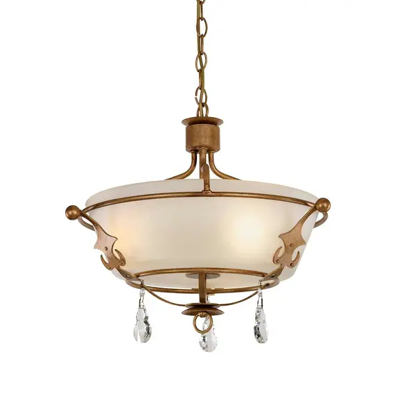 Полилей Windsor 3xE27 Gold Patina Elstead Lighting WINDSOR-SF-GOLD | Osvetlenieto.bg