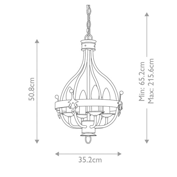 Полилей Windsor 4xE14 Graphite Elstead Lighting WINDSOR4-GR | Osvetlenieto.bg