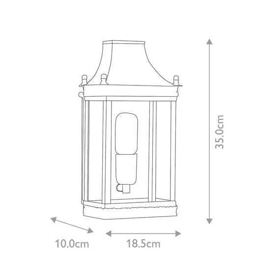 Външен аплик Regents Park 1xE27 Aged Brass Elstead Lighting REGENTS-PARK-BR | Osvetlenieto.bg