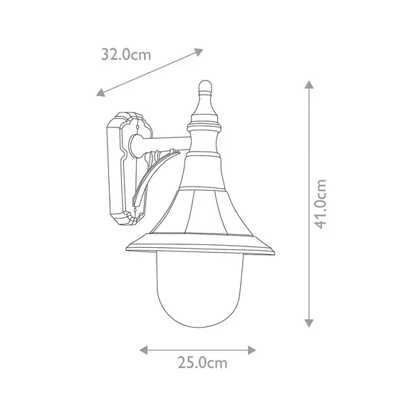 Външен аплик Shannon 1xE27 Down Black Elstead Lighting SHANNON-DOWN | Osvetlenieto.bg