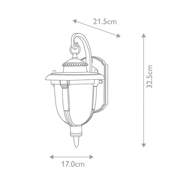 Външен аплик St Louis 1xE27 Small Weathered Bronze Elstead Lighting STL2-S-WB | Osvetlenieto.bg