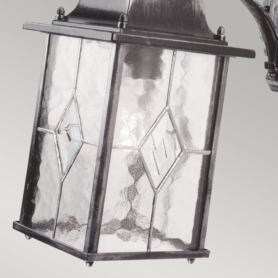 Външен аплик Wexford 1xE27 Down Black Silver Elstead Lighting WX2 | Osvetlenieto.bg