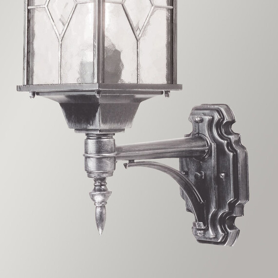 Външен аплик Wexford 1xE27 Up Black Silver Elstead Lighting WX1 | Osvetlenieto.bg