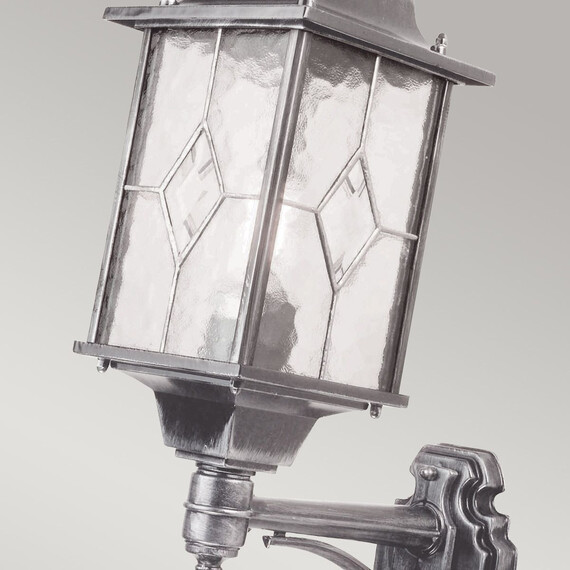 Външен аплик Wexford 1xE27 Up Black Silver Elstead Lighting WX1 | Osvetlenieto.bg