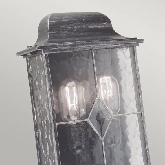 Външен аплик Wexford 2xE27 Half Lantern Black Silver Elstead Lighting WX7 | Osvetlenieto.bg
