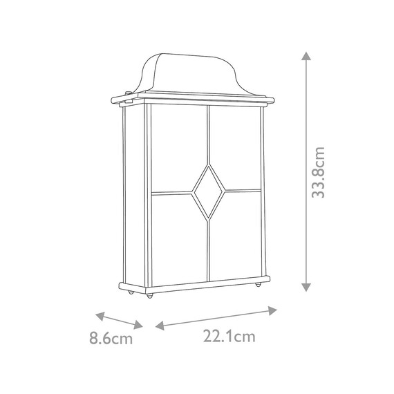 Външен аплик Wexford 2xE27 Half Lantern Black Silver Elstead Lighting WX7 | Osvetlenieto.bg