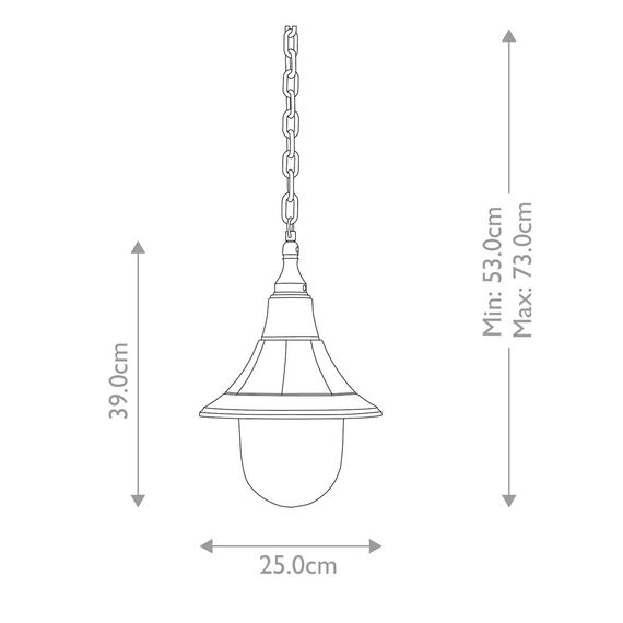 Външна висяща лампа Shannon 1xE27 Black Elstead Lighting SHANNON-CHAIN | Osvetlenieto.bg Външна висяща лампа Shannon 1xE27 Black Elstead Lighting SHANNON-CHAIN | Osvetlenieto.bg