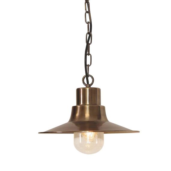 Външна висяща лампа Sheldon 1xE27 Aged Brass Elstead Lighting SHELDON-CH-BR | Osvetlenieto.bg