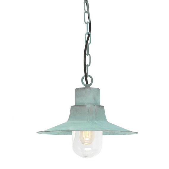 Външна висяща лампа Sheldon 1xE27 Verdigris Elstead Lighting SHELDON-CH-V | Osvetlenieto.bg