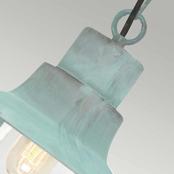 Външна висяща лампа Sheldon 1xE27 Verdigris Elstead Lighting SHELDON-CH-V | Osvetlenieto.bg