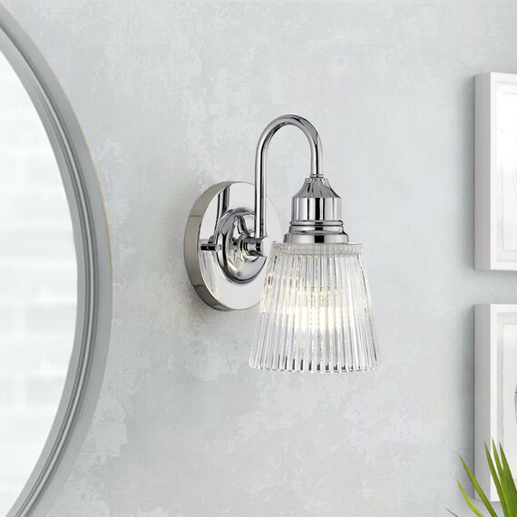 Аплик Addison 1xG9 Polished Chrome Quintiesse QN-ADDISON1-BATH | Osvetlenieto.bg