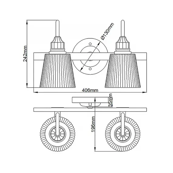 Аплик Addison 2xG9 Polished Chrome Quintiesse QN-ADDISON2-BATH | Osvetlenieto.bg