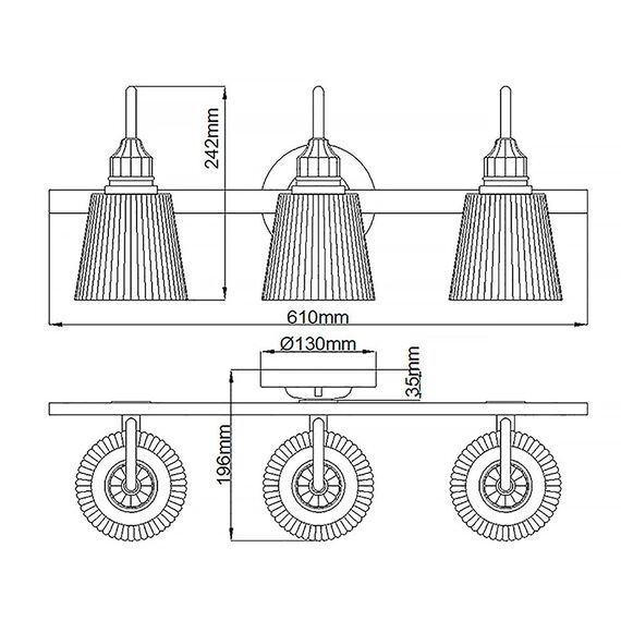 Аплик Addison 3xG9 Polished Chrome Quintiesse QN-ADDISON3-BATH | Osvetlenieto.bg