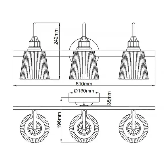 Аплик Addison 3xG9 Polished Chrome Quintiesse QN-ADDISON3-BATH | Osvetlenieto.bg
