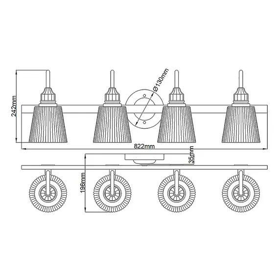 Аплик Addison 4xG9 Polished Chrome Quintiesse QN-ADDISON4-BATH | Osvetlenieto.bg