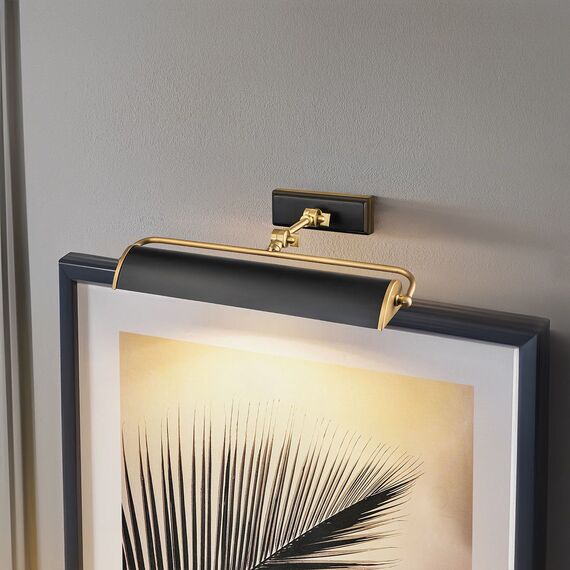 Аплик за картина Winchfield 2xE14 Medium Aged Brass & Matte Black Elstead Lighting WINCHFIELD-PLM-AB-MB | Osvetlenieto.bg