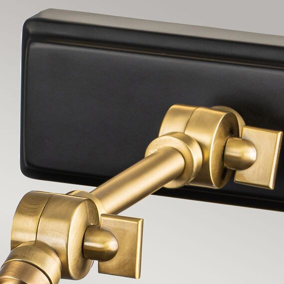 Аплик за картина Winchfield 2xE14 Medium Aged Brass & Matte Black Elstead Lighting WINCHFIELD-PLM-AB-MB | Osvetlenieto.bg