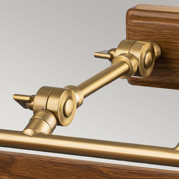 Аплик за картина Winchfield 4xE14 Large Aged Brass & Oak Effect Elstead Lighting WINCHFIELD-PLL-AB-OAK | Osvetlenieto.bg