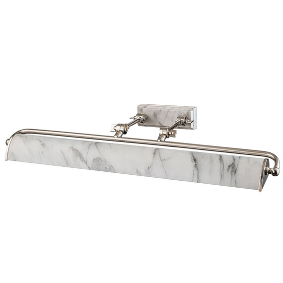 Аплик за картина Winchfield 4xE14 Large Polished Nickel & White Marble Effect Elstead Lighting WINCHFIELD-PLL-PN-WM | Osvetlenieto.bg