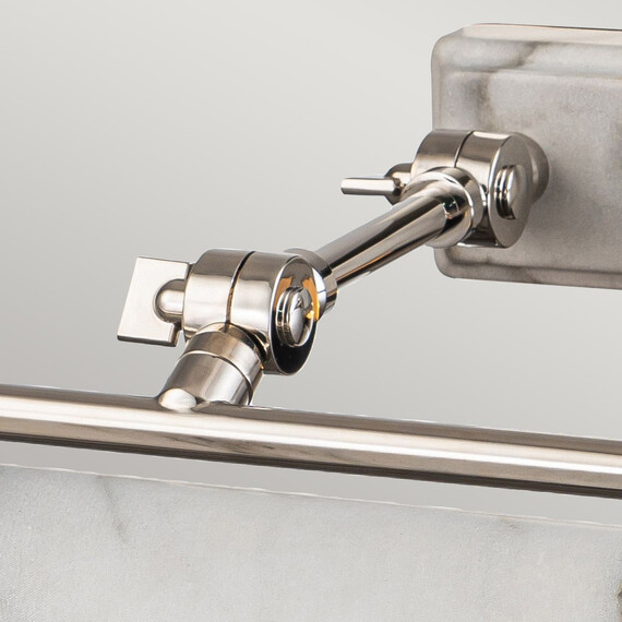Аплик за картина Winchfield 4xE14 Large Polished Nickel & White Marble Effect Elstead Lighting WINCHFIELD-PLL-PN-WM | Osvetlenieto.bg