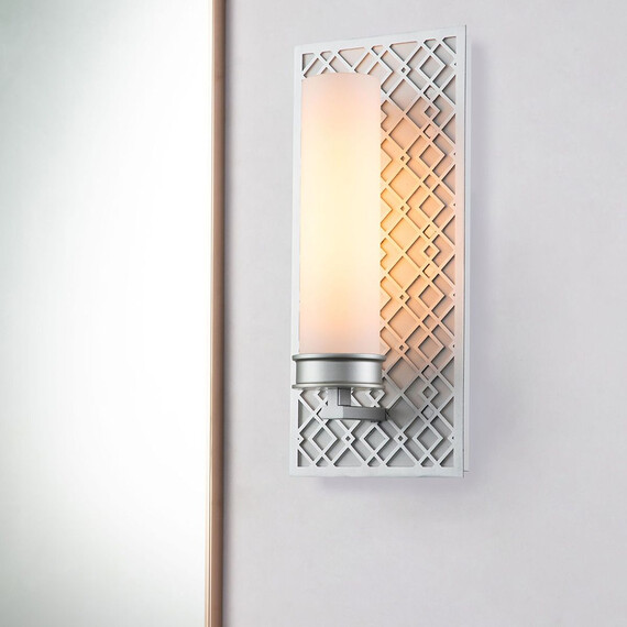 Аплик Ziggy 1xE27 Lacquered Silver Elstead Lighting ZIGGY1-LS | Osvetlenieto.bg