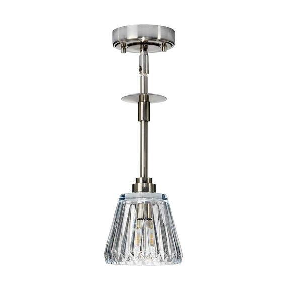 Пендел за баня Agatha 1xG9 Brushed Nickel Elstead Lighting BATH-AGATHA1P-BN | Osvetlenieto.bg
