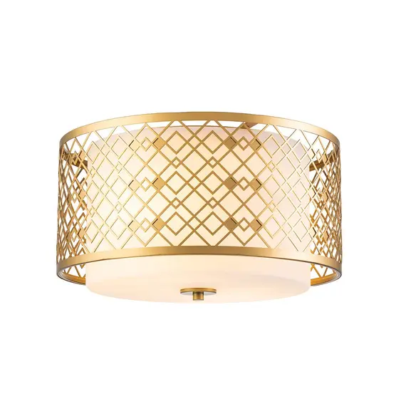 Плафон Ziggy 2xE27 Medium Lacquered Gold Elstead Lighting ZIGGY-F-M-LG | Osvetlenieto.bg