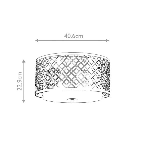 Плафон Ziggy 2xE27 Medium Lacquered Gold Elstead Lighting ZIGGY-F-M-LG | Osvetlenieto.bg