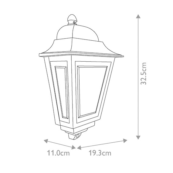 Външен аплик Deco Lane 1xE27 Half Red Elstead Lighting DECO-LANE7-RED | Osvetlenieto.bg