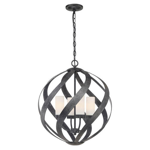 Външна висяща лампа Blacksmith 4xE14 Outdoor Old Black Quoizel QN-BLACKSMITH-4P-OBK | Osvetlenieto.bg