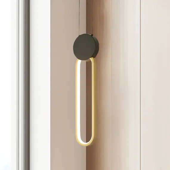 LED Полилей ZAMBELIS 23100 PENDANT LED LIGHT 13W 3000K ALUMINIUM-SILICON,BLACK-GOLD Dimmable Triac | Osvetlenieto.bg